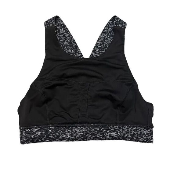 Lululemon Athletica Fast Free High Neck Razorback Gray Black Sport Bra - Picture 7 of 9